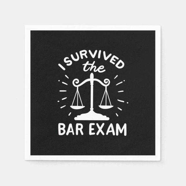 Lawyer Survived The Bar Exam Napkins (Front)
