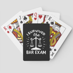 Lawyer Survived The Bar Exam Poker Cards