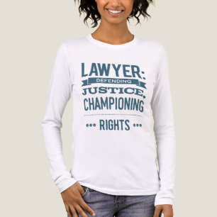 Lawyer T-Shirt – Defending Justice & Championing  Tri-Blend Shirt