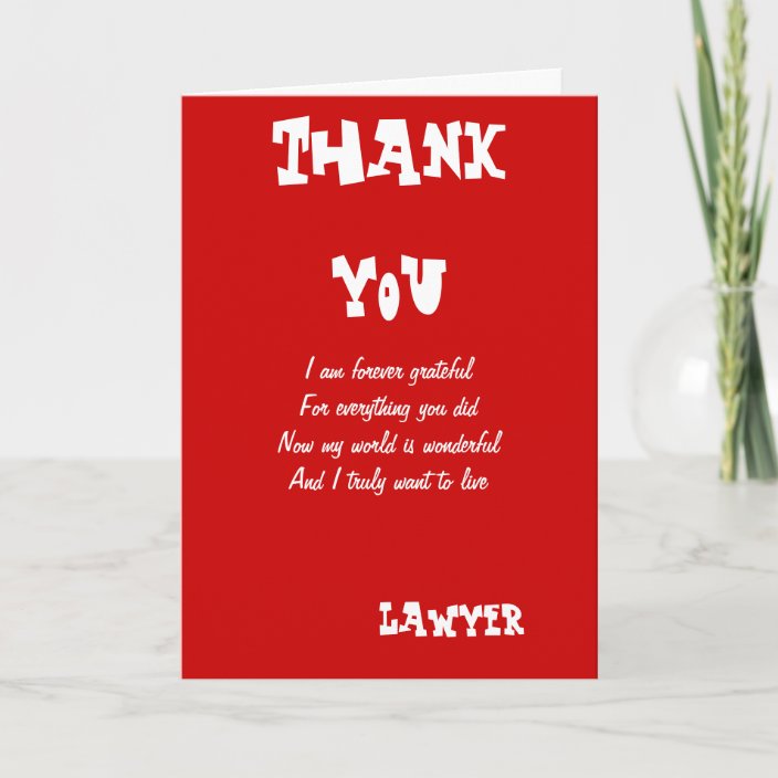 Lawyer thank you cards | Zazzle.com