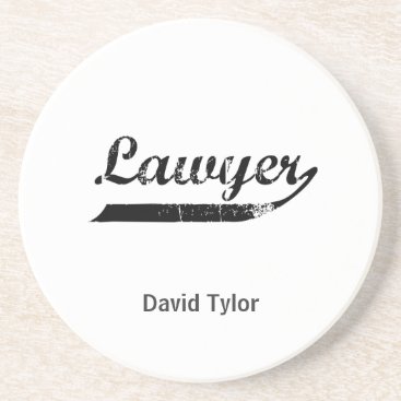 Lawyer typography coaster