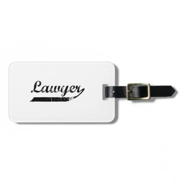 Lawyer typography luggage tag
