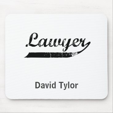 Lawyer typography mouse pad
