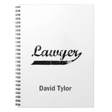 Lawyer typography notebook