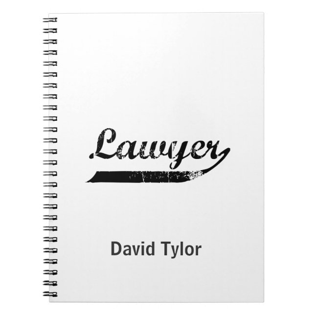 Lawyer typography notebook (Front)