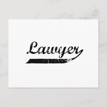 Lawyer typography postcard