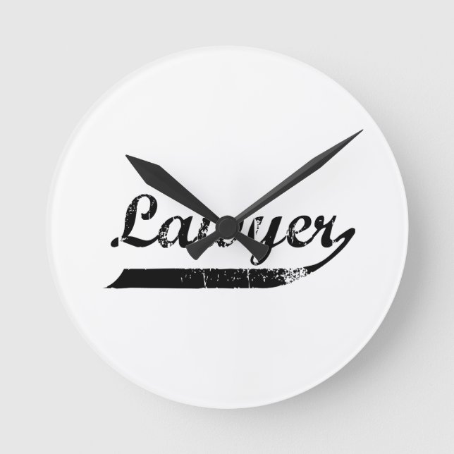 Lawyer typography round clock (Front)