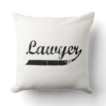 Lawyer typography throw pillow
