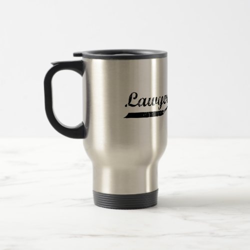 Lawyer typography travel mug