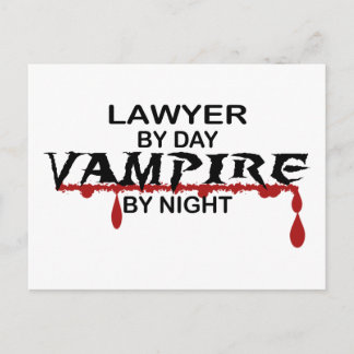 Lawyer Vampire by Night Postcard