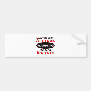 Lawyer With Attitude Bumper Sticker