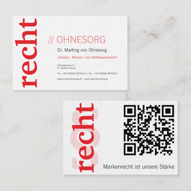 Lawyer With § Business Card (Front/Back)