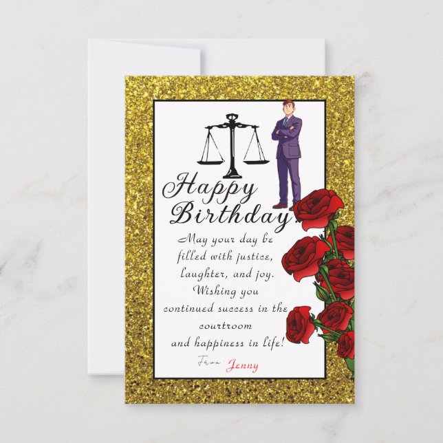 lawyer's birthday card (Front)