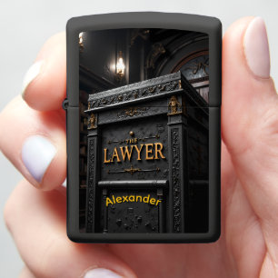 Lawyer's Black Ornate Library Chamber Gift Zippo Lighter
