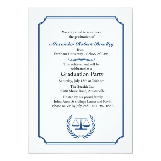 Law School Graduation Invitations Templates 8