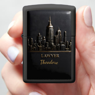 Lawyer's Dark Urban Gold Lawyer Keepsake Zippo Lighter