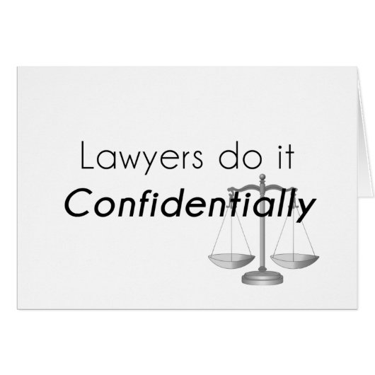 Lawyers do it Confidentially Cards (Front Horizontal)