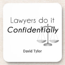 Lawyers do it Confidentially Drink Coaster