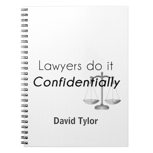 Lawyers do it Confidentially Notebook (Front)