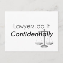 Lawyers do it Confidentially Postcard