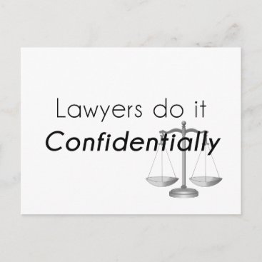 Lawyers do it Confidentially Postcard