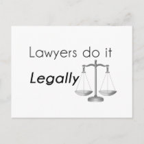 Lawyers do it! postcard