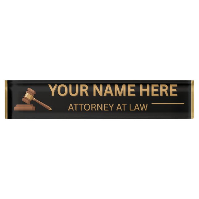 Lawyers Gift Desk Name Plate (Front)