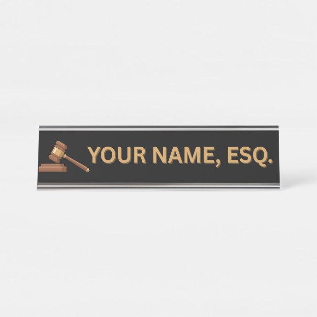 Lawyers Gift Desk Name Plate (Front)