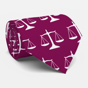 Lawyers Gift for men Scales of Justice, Bar Exam,  Neck Tie