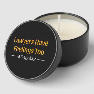 Lawyers Have Feelings Too Allegedly - Attorney Mini Candle Favors