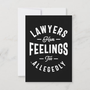 Lawyers Have Feelings Too. Allegedly RSVP Card
