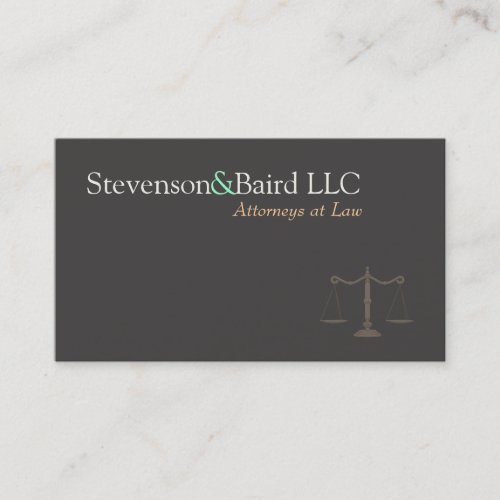 Lawyers Justice Scale Logo  Business Card