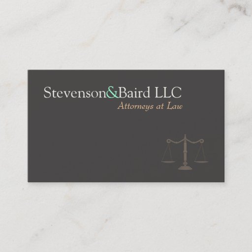 Customizable Lawyers Justice Scale Logo  Business Card