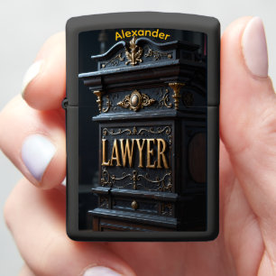 Lawyer's Ornate Courtroom Lectern Authority Gift Zippo Lighter