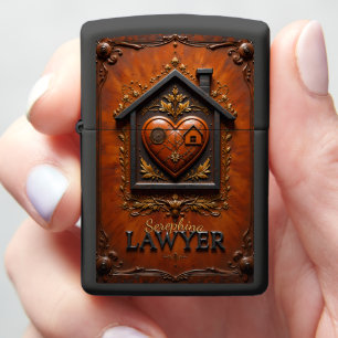 Lawyer's Ornate Family Heart Home Advisor Gift Zippo Lighter