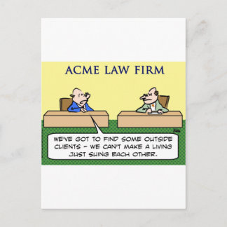 lawyers sue suing each other postcard