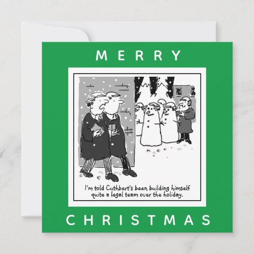 Lawyers with Legal Team of Snowmen Card