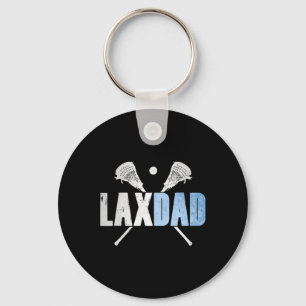 Lax Dad Lacrosse Player Father Coach Lax Sticks Ba Keychain
