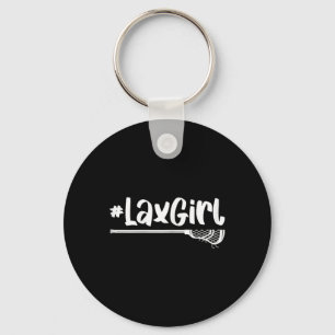 Lax Girl Lacrosse Player Stick Team Ball Sport Gam Keychain