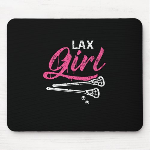 Lax Girl Lacrosse Stick Lacrosse Player Mouse Pad