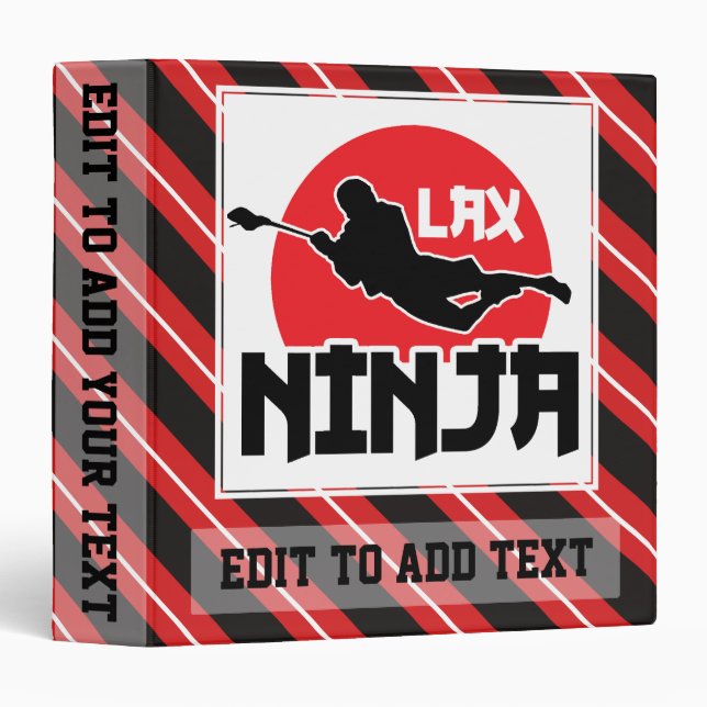 LAX Lacrosse Ninja Trading Card Album Binder (Front/Spine)