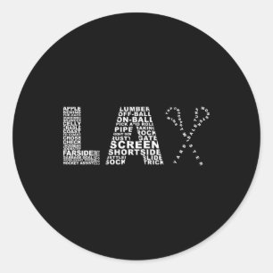 Lax Lacrosse Shirt For Lacrosse Player Classic Round Sticker