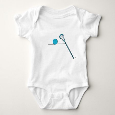 Lax Lacrosse Stick And Ball Baby Bodysuit