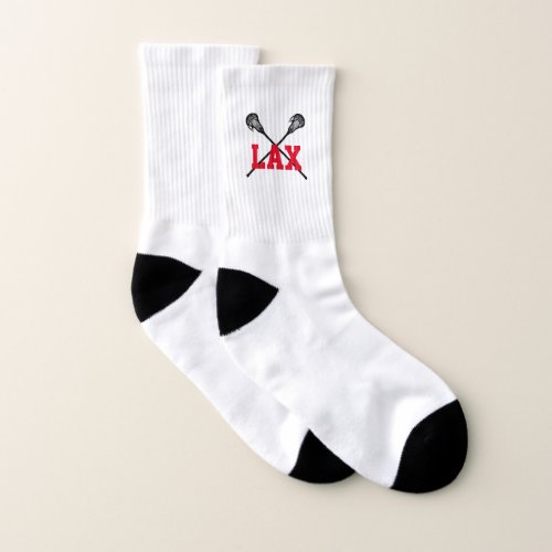 LAX Lacrosse Sticks Sports Team Colors Play Socks