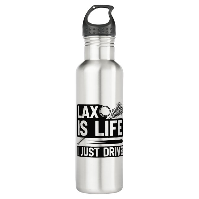 LAX Lacrosse Tumbler Stainless Steel Water Bottle (Front)