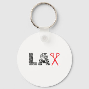 Lax Lacrosse Words Shirt For Lacrosse Player Keychain