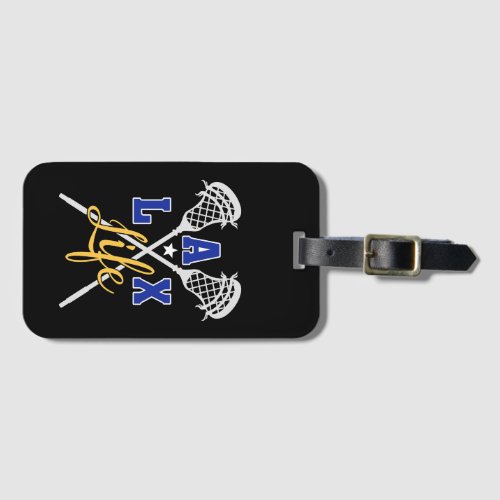 LAX Life  Custom Colors  Personalized Lacrosse Luggage Tag