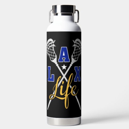 LAX Life  Custom Colors  Personalized Lacrosse Water Bottle