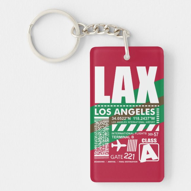LAX Los Angeles Airport Keychain (Front)