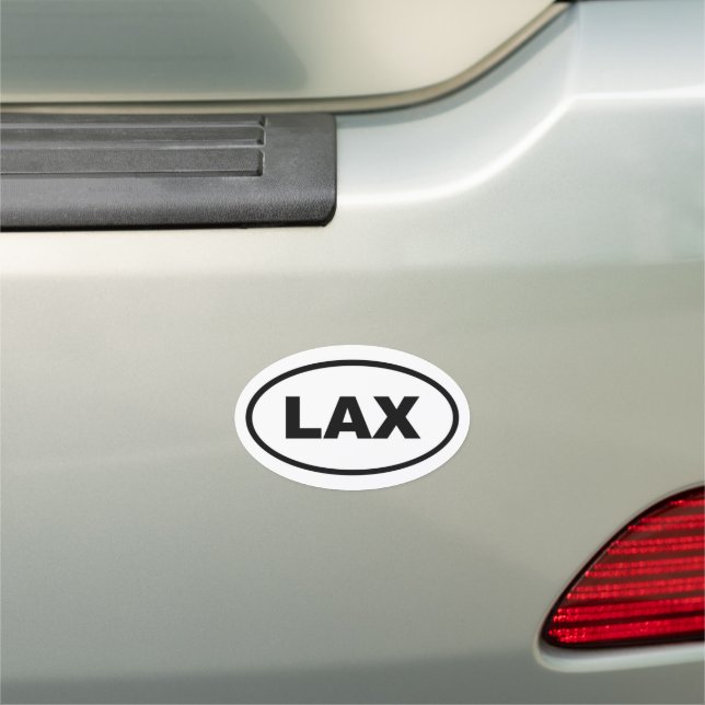 LAX Los Angeles oval Car Magnet (In Situ)